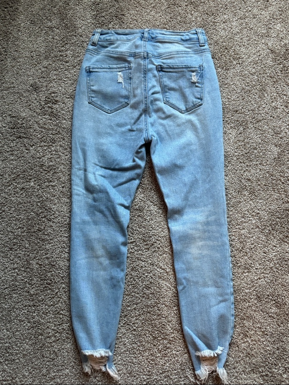 Wax Jean Light Blue Distressed Skinny Jeans - Picture 2 of 2